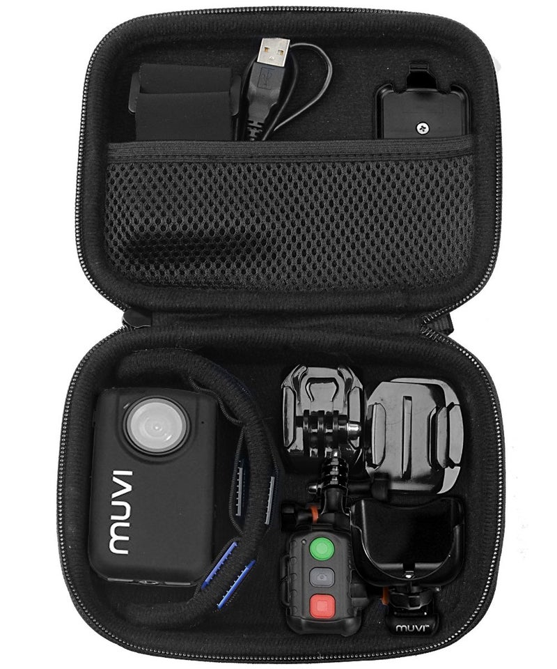 CaseSack Case for Body camera, action camera like MIUFLY 1296, Veho VCC003, VCC005 MUVI HD10, HDPRO, PNZEO F5, BOBLOV M5/ M7, Pyle PPBCM9, R-Tech HD Night Version camera, SD card Pockets - Image 3